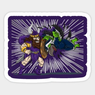 Minnesota Vikings Fans - Kings of the North vs Bashed Birds of the Sea Sticker